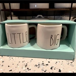 Rae Dunn BIG & LITTLE mug set BNWT